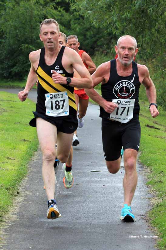 Womens and Mens Over-50s 2023 Sunderland 5k Road Race, July 20th.  Photo: David T. Hewitson/Sports for All Pics